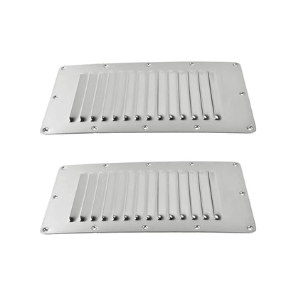 Marine City 316 Stainless Steel Rectangle Stamped Louvered Vent – 5 × 9 Inches
