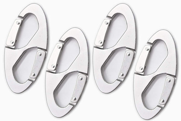 Marine City Aluminum Alloy 8-Shape Carabiner/Buckle Snap Clip Hook for Outdoor (4pcs)