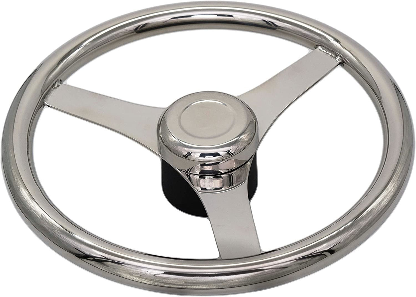 MARINE CITY 13-1/2" Marine Grade Stainless Steel Sports Steering Wheel MARINE CITY