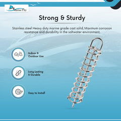 Marine City Boat Anchor Dock Line Mooring Spring – 304 Stainless Steel, 14-9/16