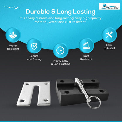 Marine City 304 Stainless Steel & Nylon Vertical Transom Mounting Bracket