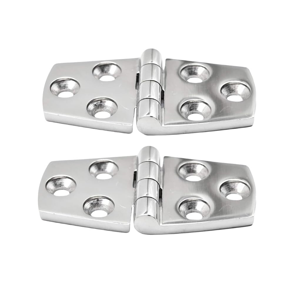 Marine City 316 Stainless Steel Polished Door Strap Hinges – 1-1/2 × 3 Inches Marine City