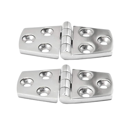 Marine City 316 Stainless Steel Polished Door Strap Hinges – 1-1/2 × 3 Inches Marine City