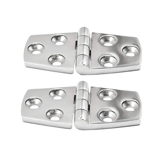 Marine City 316 Stainless Steel Polished Door Strap Hinges – 1-1/2 × 3 Inches Marine City