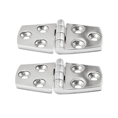 Marine City 316 Stainless Steel Polished Door Strap Hinges – 1-1/2 × 3 Inches