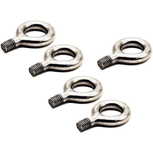 MARINE CITY Threaded Eye Bolt Rings for Poles – 304 Stainless Steel (Pack of 5)