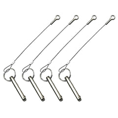 Marine City Bimini Top Quick Disconnect Pin with Cable Grip–304 Stainless Steel