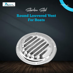 Marine City Stainless-Steel 4”/ 5”/ 6” Round Louvered Vent (Dia.:6 inch)