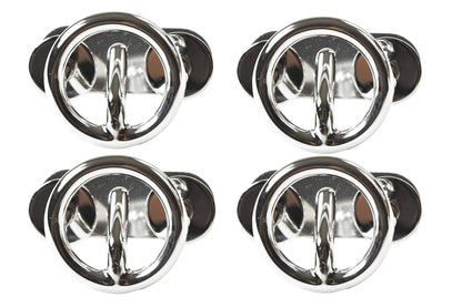 MARINE CITY Ski Tow Hook, Stainless Steel, Mirror-Polished, 3/8 × 2-1/2” (4 Pcs)