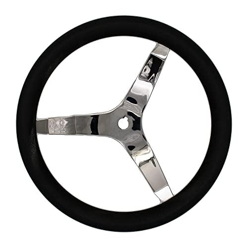 MARINE CITY 3-Spoke Steering Wheel 13-1/2” 316 Stainless Steel with PU Foam Grip