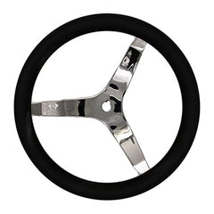 MARINE CITY 3-Spoke Steering Wheel 13-1/2” 316 Stainless Steel with PU Foam Grip