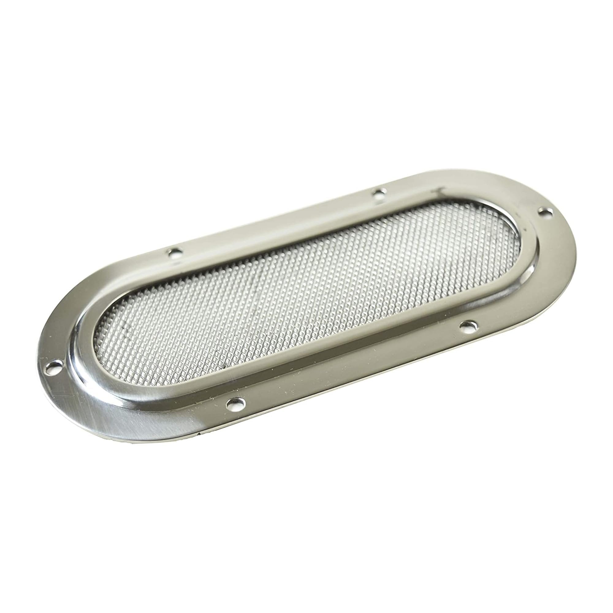 Marine City 316 Stainless Steel Oval Intake Vent Cover – 6-3/4” x 3-1/4”