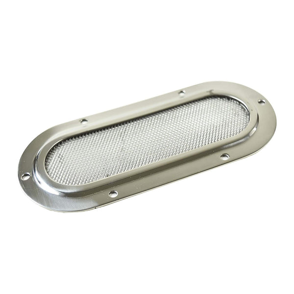 Marine City 316 Stainless Steel Oval Intake Vent Cover – 6-3/4” x 3-1/4”