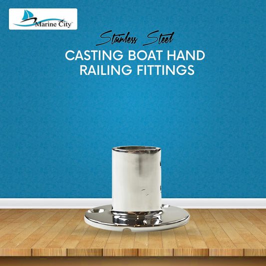 Marine City 316 Stainless Steel Boat Hand Railing Fittings – 7/8” Round Base
