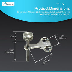 Marine City Anti-Rattle Window Stop – 304 Stainless Steel Marine Boat Lock