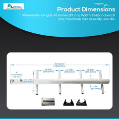 Marine City 4-Step Anti-Slip Sport & Diver Ladder – Aluminum, 400 lb Capacity
