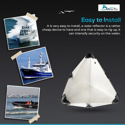 MARINE CITY Aluminum 16 Inches Radar Reflector – Octahedral Type (Medium)