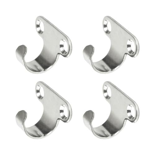 Marine City Light Duty Utility Hooks–304 Stainless Steel, 1-1/8" x 11/16"(4 Pcs) MARINE CITY