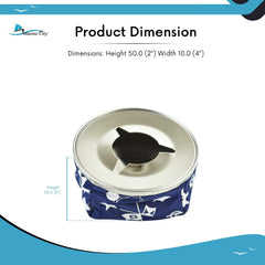 Marine City Round Windproof Bean Bag – 304 Stainless Steel, Blue, Lightweight