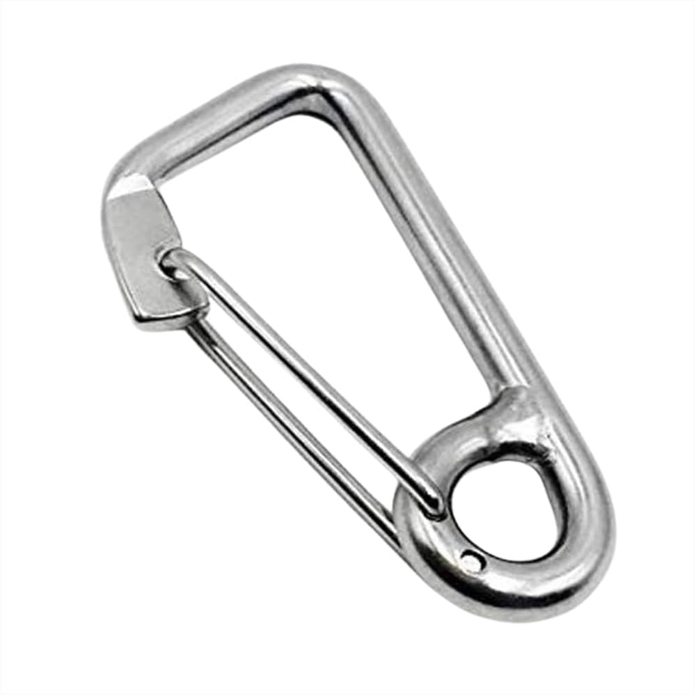 Marine City 316 Stainless Steel Carabiner Spring Snap Hook – 4 inches for Keys