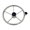 Marine City 5-Spoke Stainless Steel Steering Wheel – 13-1/2” Marine Helm Wheel