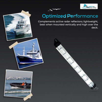 MARINE CITY 23” Aluminum Tube Type Radar Reflector – 25 SQ FT Reflective Area Marine City