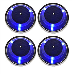 Marine City Stainless Steel LED Drink Cup Holder with Drain – 3 Blue LED Lights