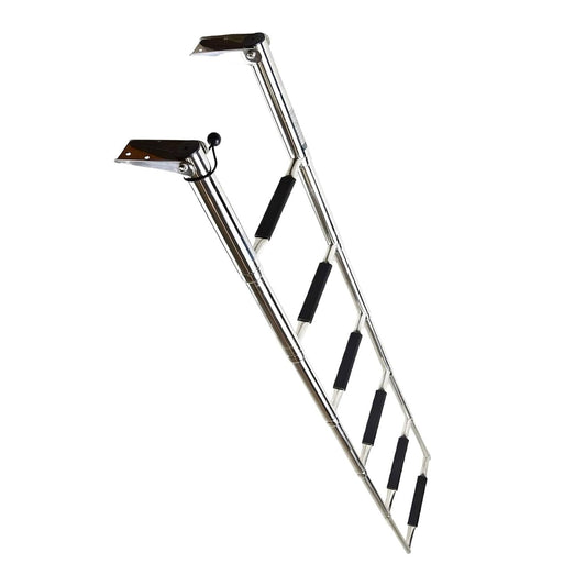 Marine City 6-Step Telescoping Swim Ladder, 304 Stainless Steel, 400 lb Capacity MARINE CITY