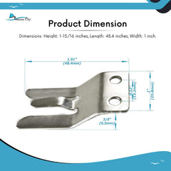Clip para micrófono de acero inoxidable Marine City