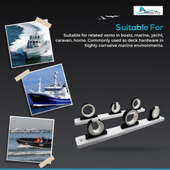 Marine City-carrete de 3 cañas, tablero de polietileno blanco, aluminio con recubrimiento en polvo negro, colgador de almacenamiento para caña de pescar para barco, furgoneta y coche