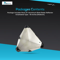 MARINE CITY Aluminum 16 Inches Radar Reflector – Octahedral Type (Medium)