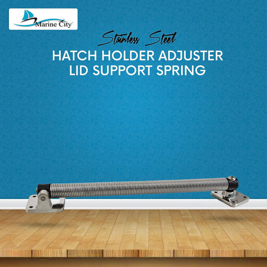 Marine City 316 Stainless Steel Hatch Holder Adjuster Lid Support Spring – 14"