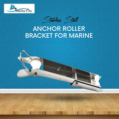 Marine City Stainless Steel Polished Finish Boat Anchor Roller Bracket Marine Grade Electro Polished Stainless Steel Anchor Roller (19-1/2 Inches x 3-5/16 Inches) for Marines – Boats – Yachts (1 Pcs)