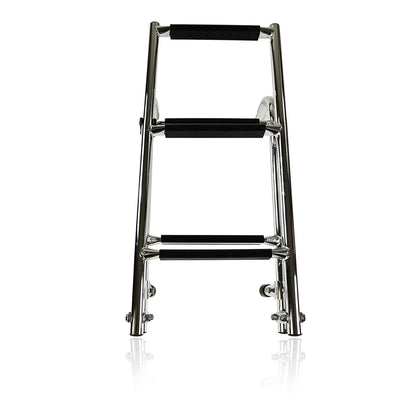 Marine City Escalera de embarque plegable de 2+3 escalones para yates y barcos de grado marino de acero inoxidable