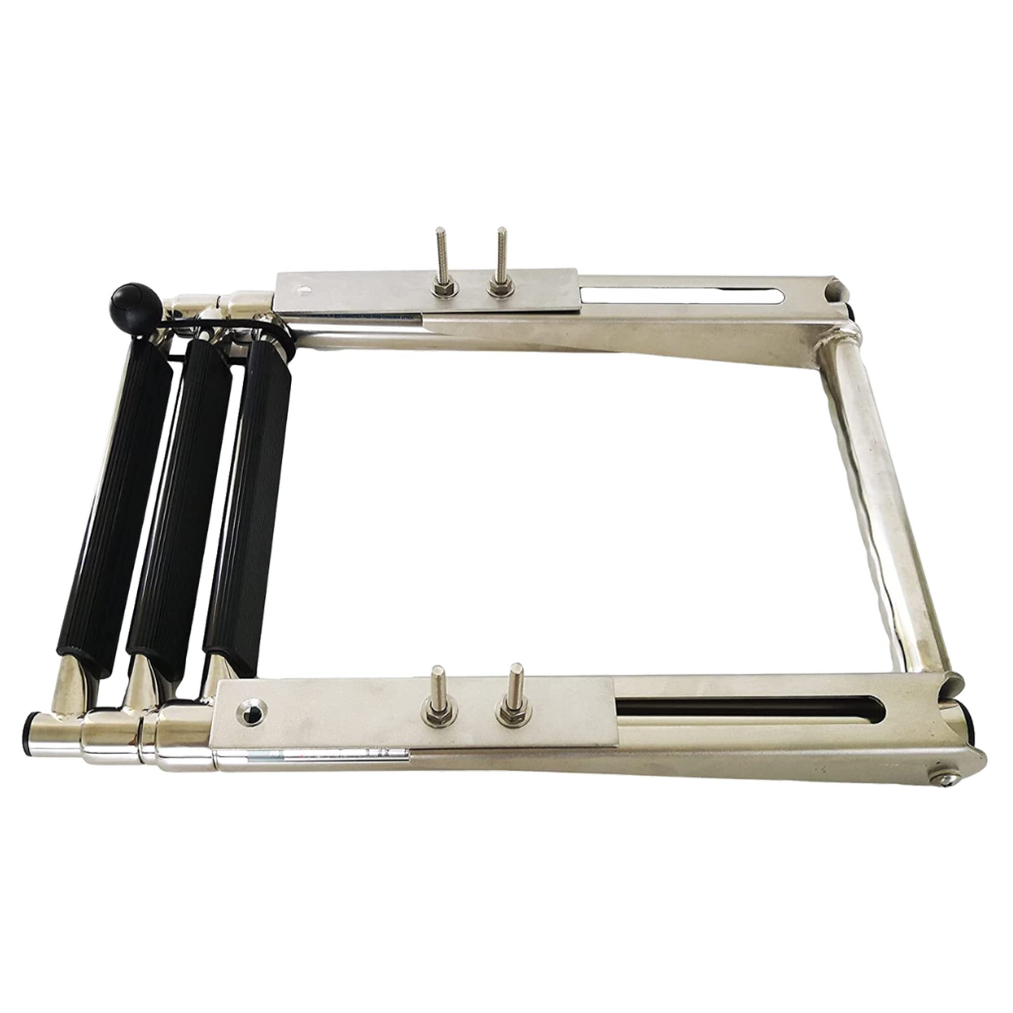 Marine City 3 Step Telescoping Boat Ladder, Stainless Steel, Anti-Slip PVC Steps