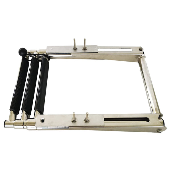 Marine City 3 Step Telescoping Boat Ladder, Stainless Steel, Anti-Slip PVC Steps