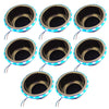 Marine City Stainless Steel Blue LED Ring Cup Holder with Center Drain (8 Pcs)