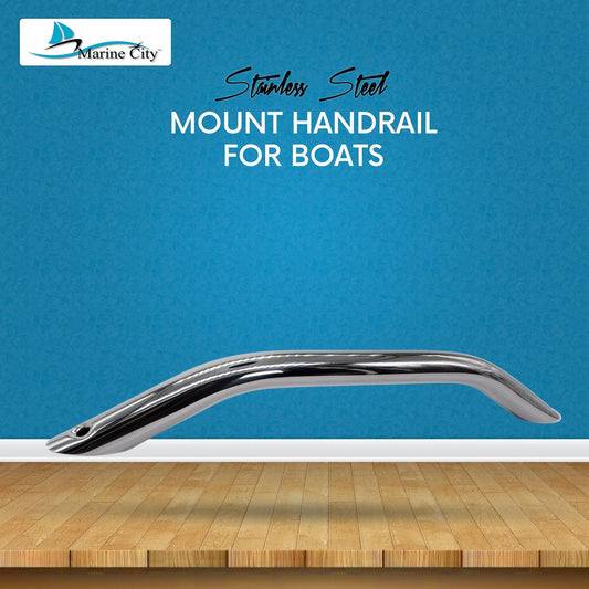 Marine City 304 Stainless Steel Boat Grab Handle – 12” Round Tube Handrail MARINE CITY
