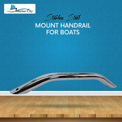 Marine City 304 Stainless Steel Boat Grab Handle – 12” Round Tube Handrail