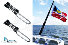 Marine City Antenna Halyard & Outrigger Flag Clips 304 Stainless Steel (2 Pcs)