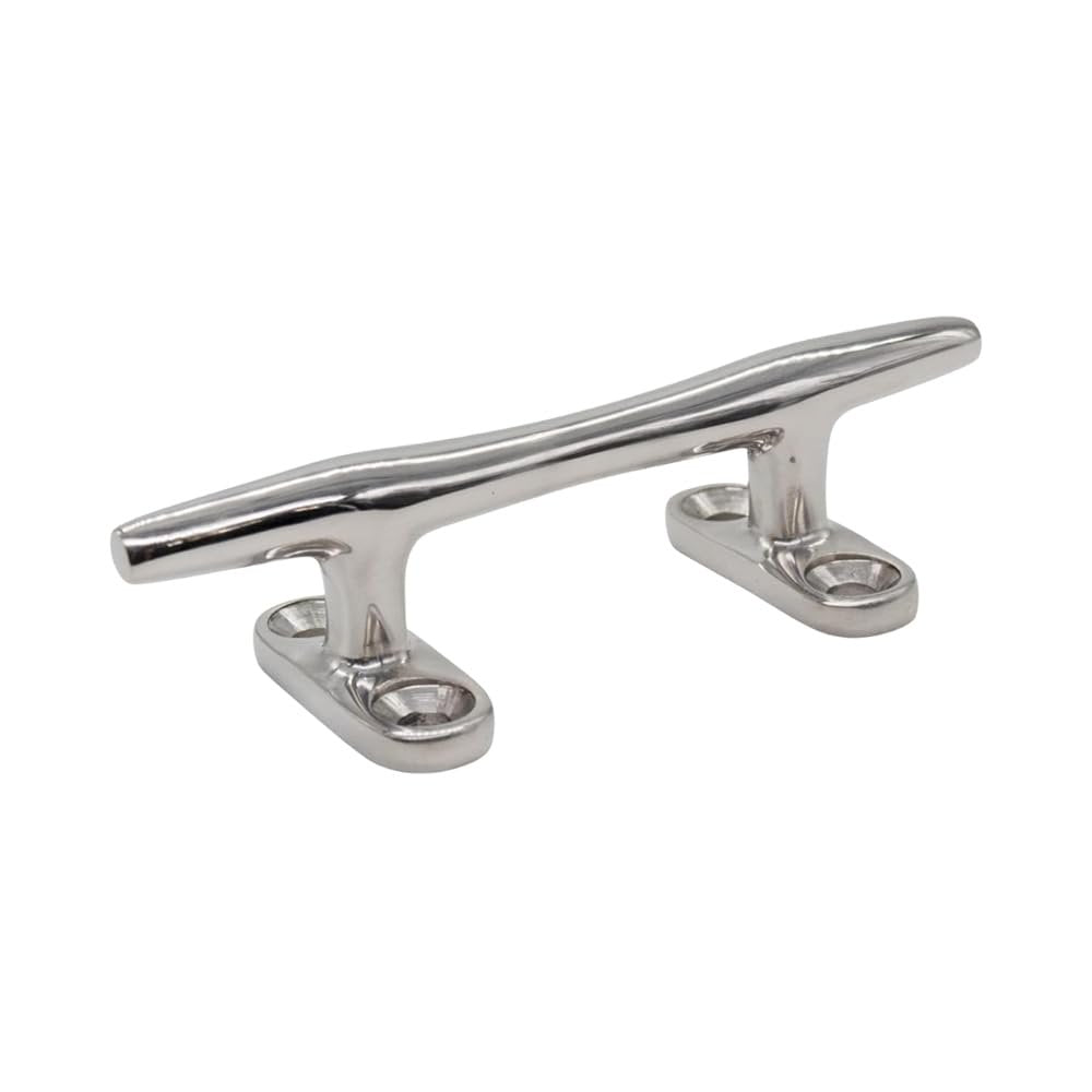 Marine City Open Base Cleat – 316 Stainless Steel, Heavy Duty 4" Mooring Cleat