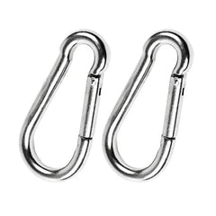 Marine City 316 Stainless-Steel 2” Carabiners/Clip Snap Hook with Ring for Sailing, Fishing, Hiking