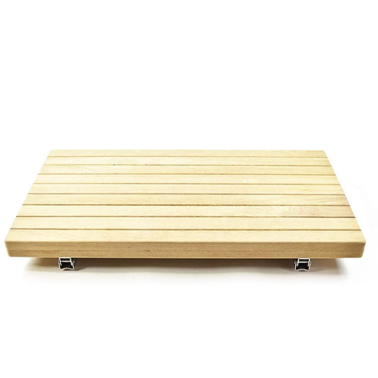 Marine City Solid Teak Wall Mount Fold Down Seat 24” × 13” with Brackets