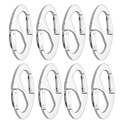 Marine City 8-Shape Carabiner Snap Hook – Aluminum Alloy for Bags (Pack of 8)