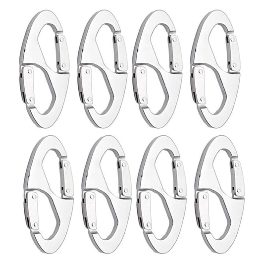 Marine City 8-Shape Carabiner Snap Hook – Aluminum Alloy for Bags (Pack of 8)