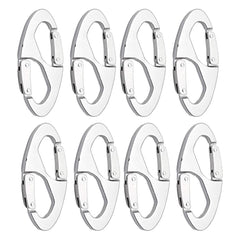 Marine City 8-Shape Carabiner Snap Hook – Aluminum Alloy for Bags (Pack of 8)