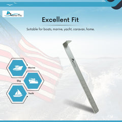 Marine City 18-Inch Aluminum Fishing Ruler – Durable Mount Fish Measuring Tool