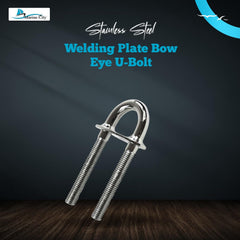 Marine City Welding Plate Bow Eye U-Bolt – Stainless Steel, 5-1/4”, 1/2” Thread