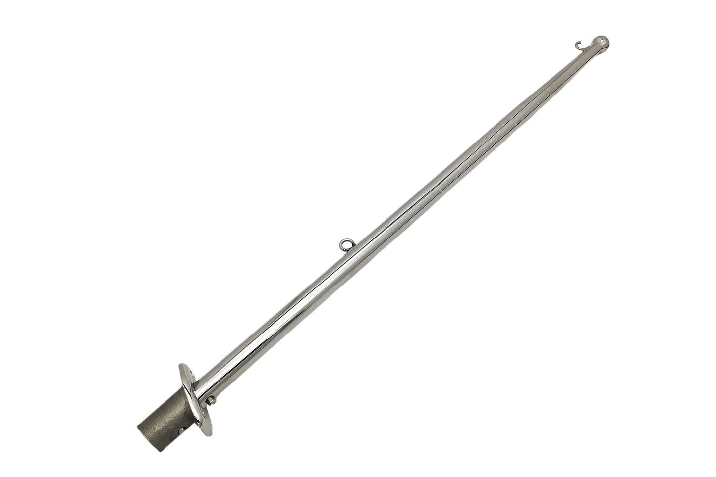 MARINE CITY Deck Flush Base Flag Socket  Stainless Steel, Fits 1" Stanchion Poles