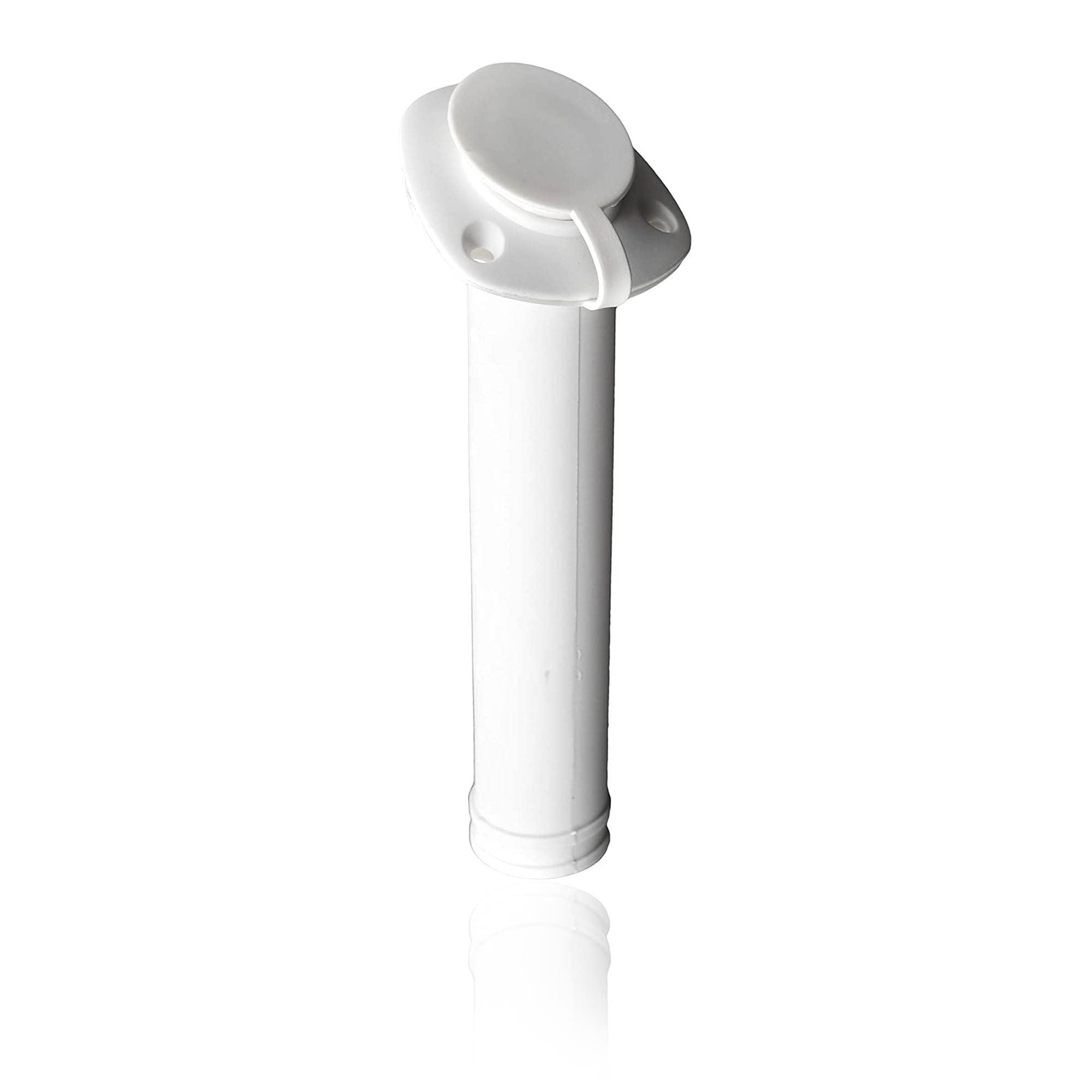 MARINE CITY White Nylon Flush Mount Rod Holder – UV Stabilized 30° with Cap